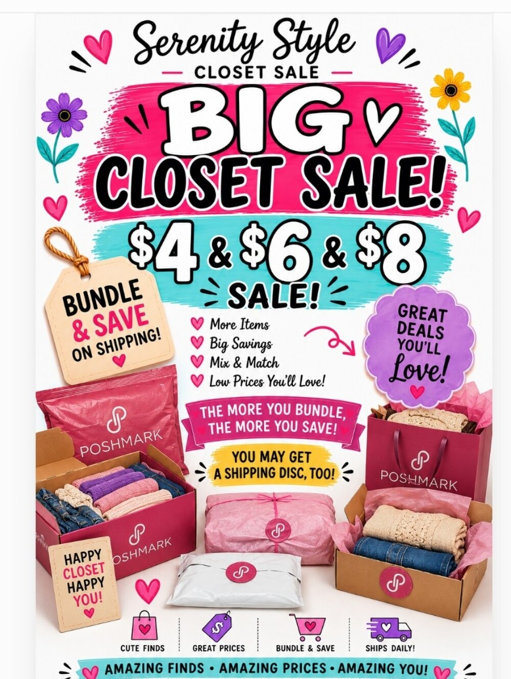 🛍 BIG CLOSET SALE $4 $6 $8 ITEMS | BUNDLE & SAVE 🛍